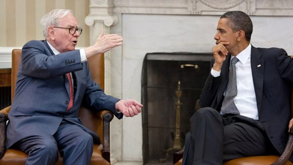 Warren Buffett en Barack Obama