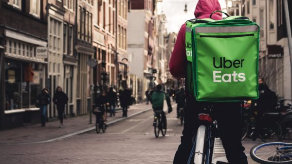 Uber Eats fietskoerier logistiek Amsterdam