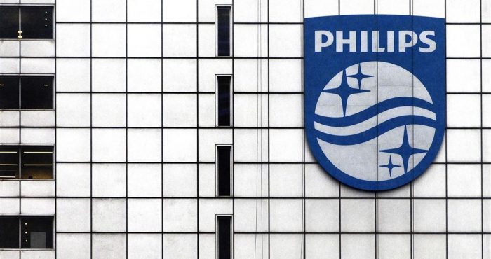 Philps logo op gebouw