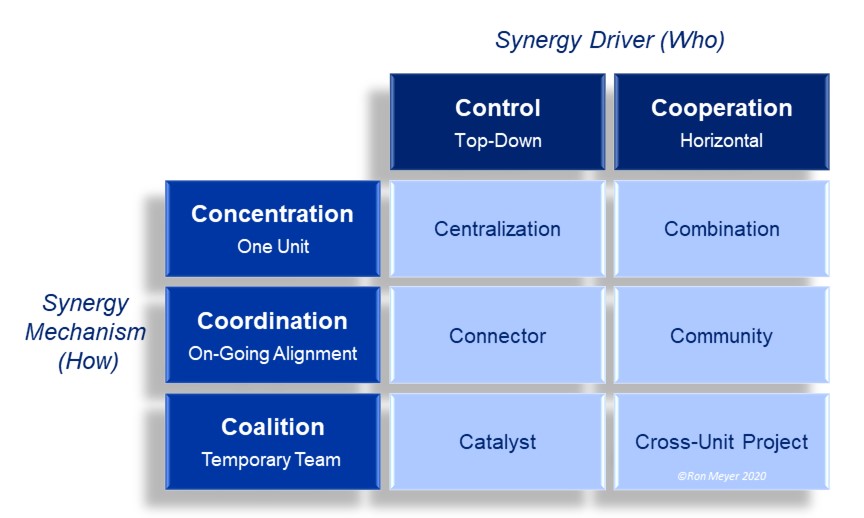 Synergie organiseren met het Synergy-model