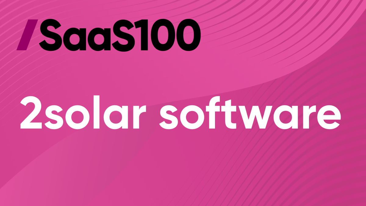 SaaS100 van 2022 2solar software