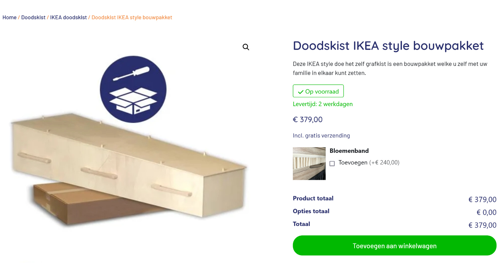 uitvaartland.nl ikea doodskist bouwpakket