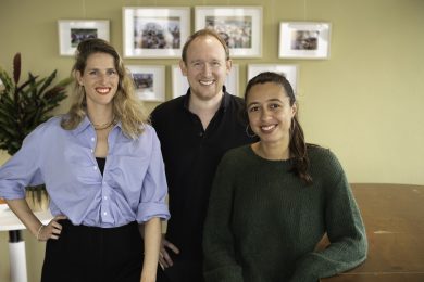 De oprichters van Nostics: Eva Rennen, Vincent Laban en Rochelle Niemeijer.