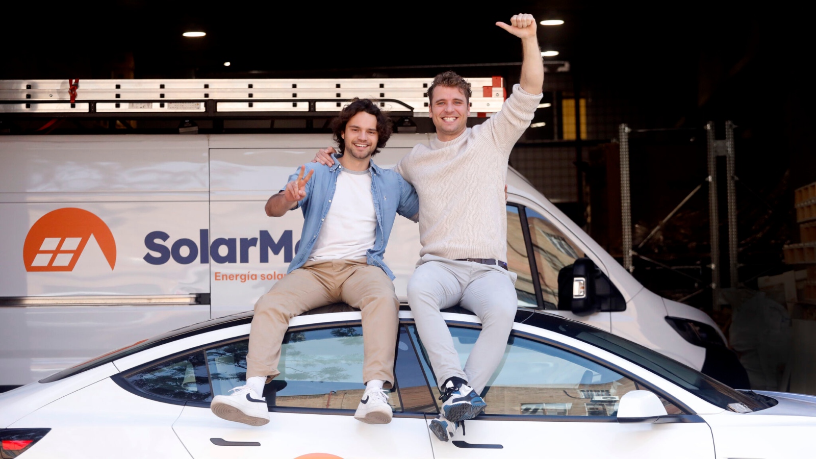 Wouter Draijer (links) en Victor Gardrinier solarmente