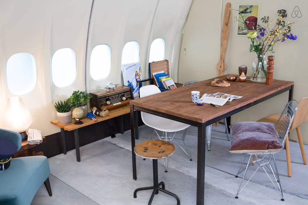 Het KLM-vliegtuig op Airbnb